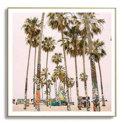 Palm Trees on Venice Beach - Los Angeles California Travel Photography Framed Art Print Gallery Image 139