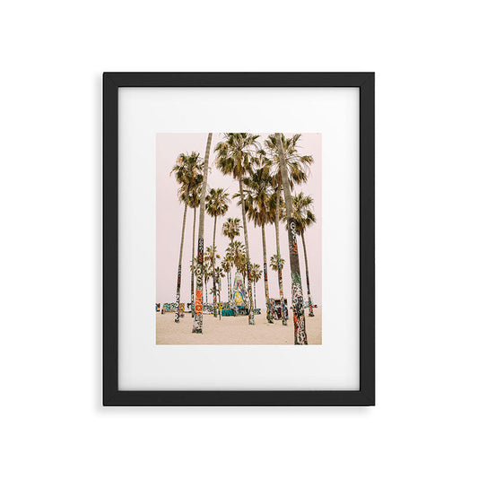 Palm Trees on Venice Beach - Los Angeles California Travel Photography Framed Art Print Gallery Image 1