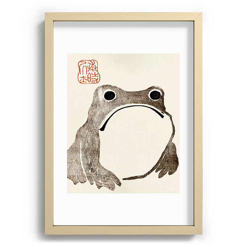 Unimpressed Frog Meika Gafu by Matsumoto Hoji 1814 - Frog Framed Art Print Gallery Image 97