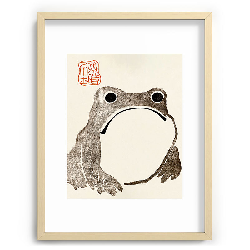 Unimpressed Frog Meika Gafu by Matsumoto Hoji 1814 - Frog Framed Art Print Gallery Image 100