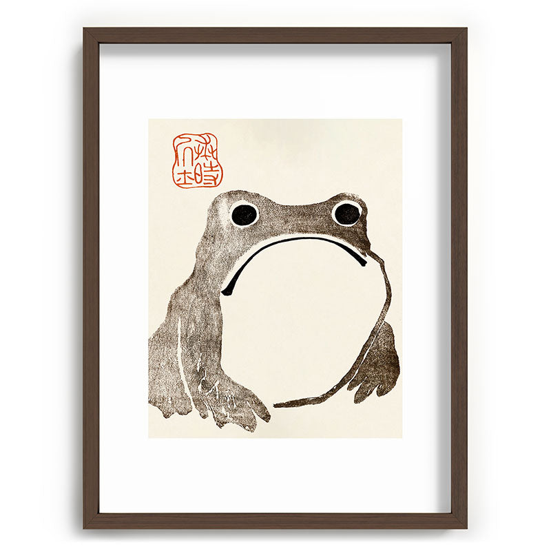 Unimpressed Frog Meika Gafu by Matsumoto Hoji 1814 - Frog Framed Art Print Gallery Image 92