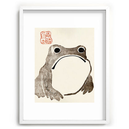 Unimpressed Frog Meika Gafu by Matsumoto Hoji 1814 - Frog Framed Art Print Gallery Image 108