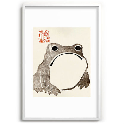 Unimpressed Frog Meika Gafu by Matsumoto Hoji 1814 - Frog Framed Art Print Gallery Image 110