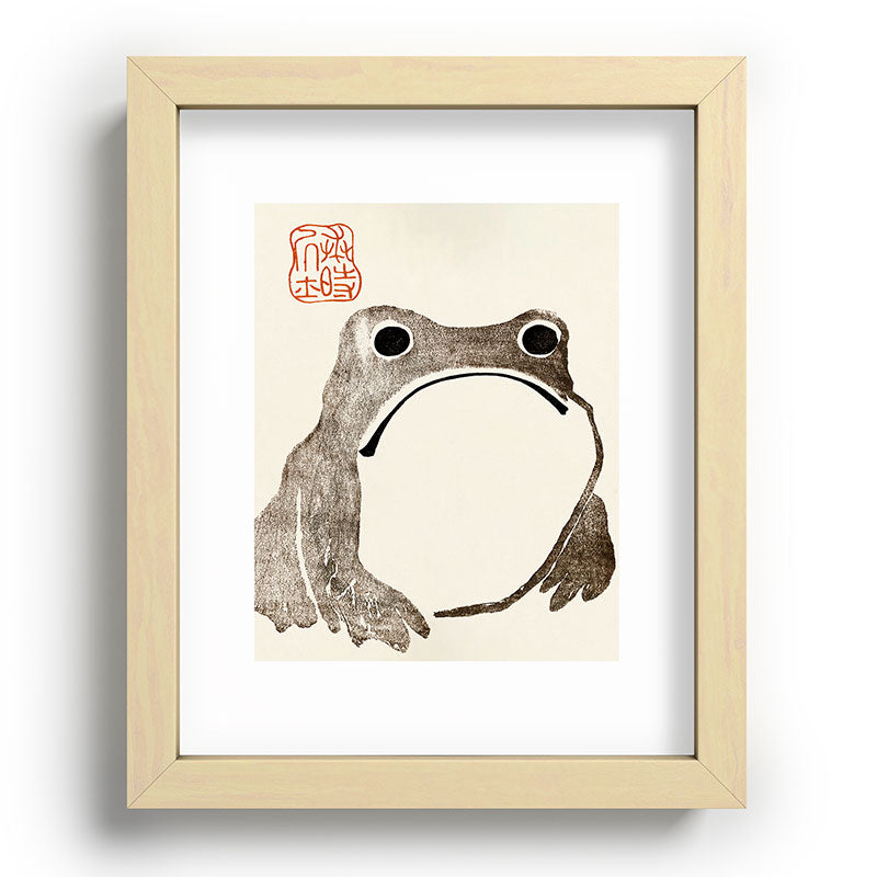 Unimpressed Frog Meika Gafu by Matsumoto Hoji 1814 - Frog Framed Art Print Gallery Image 96