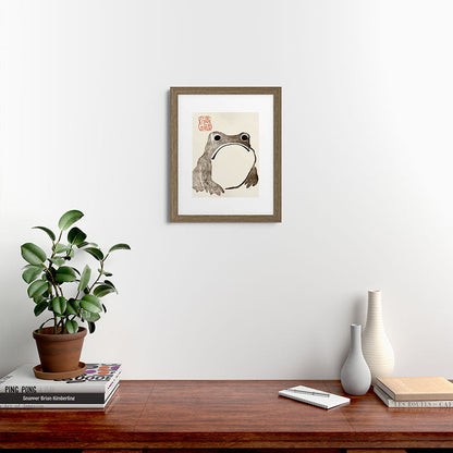 Unimpressed Frog Meika Gafu by Matsumoto Hoji 1814 - Frog Framed Art Print Gallery Image 53