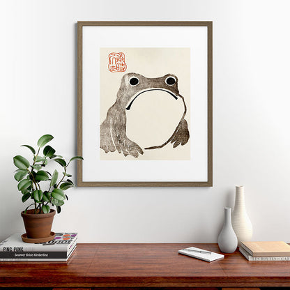 Unimpressed Frog Meika Gafu by Matsumoto Hoji 1814 - Frog Framed Art Print Gallery Image 58