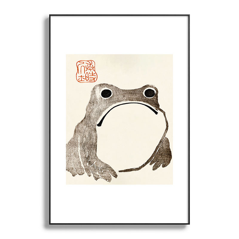 Unimpressed Frog Meika Gafu by Matsumoto Hoji 1814 - Frog Framed Art Print Gallery Image 119