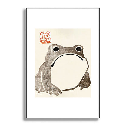 Unimpressed Frog Meika Gafu by Matsumoto Hoji 1814 - Frog Framed Art Print Gallery Image 117
