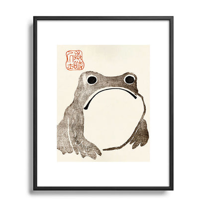 Unimpressed Frog Meika Gafu by Matsumoto Hoji 1814 - Frog Framed Art Print Gallery Image 111