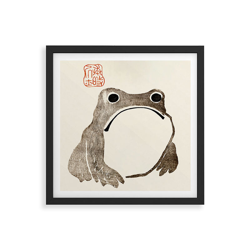 Unimpressed Frog Meika Gafu by Matsumoto Hoji 1814 - Frog Framed Art Print Gallery Image 7