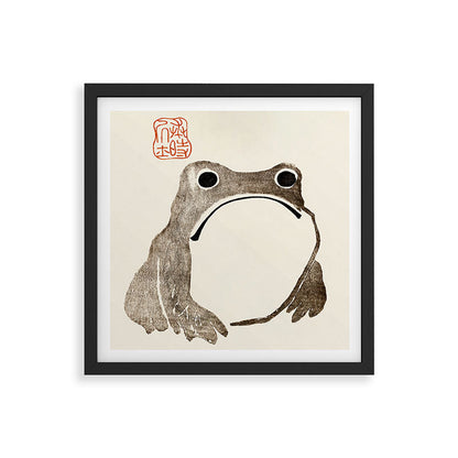 Unimpressed Frog Meika Gafu by Matsumoto Hoji 1814 - Frog Framed Art Print Gallery Image 7