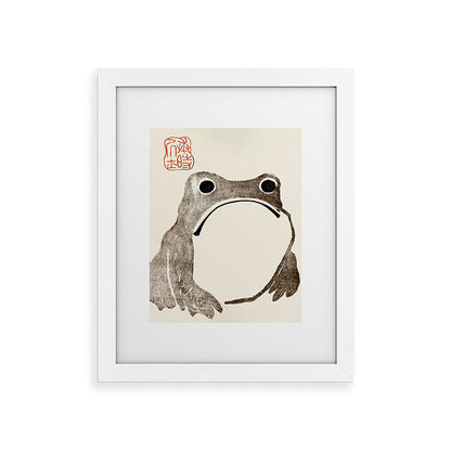 Unimpressed Frog Meika Gafu by Matsumoto Hoji 1814 - Frog Framed Art Print Gallery Image 69