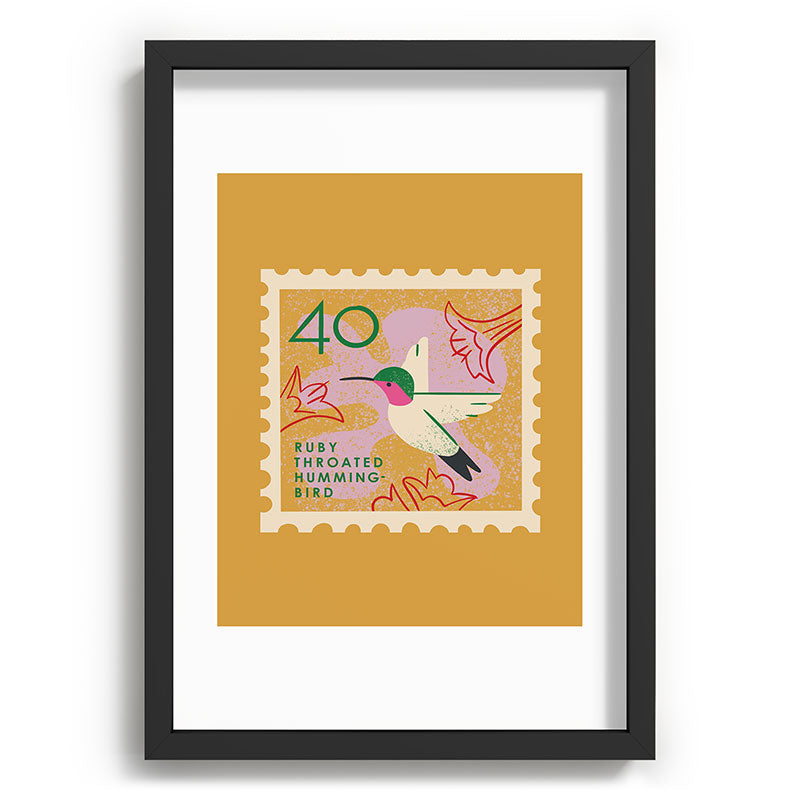 Hummingbird Postage Stamp Framed Art Print Gallery Image 81