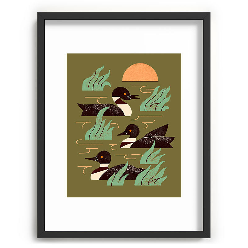 Loons At Dusk Framed Art Print Gallery Image 61
