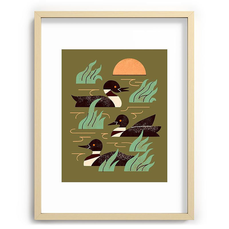 Loons At Dusk Framed Art Print Gallery Image 73