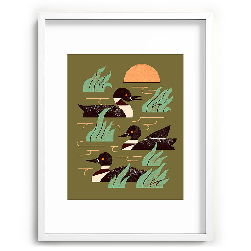 Loons At Dusk Framed Art Print Gallery Image 79