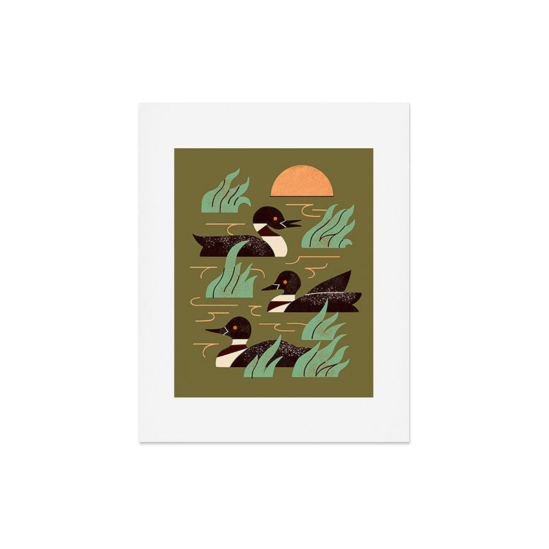 Loons At Dusk Art Print Gallery Image 5