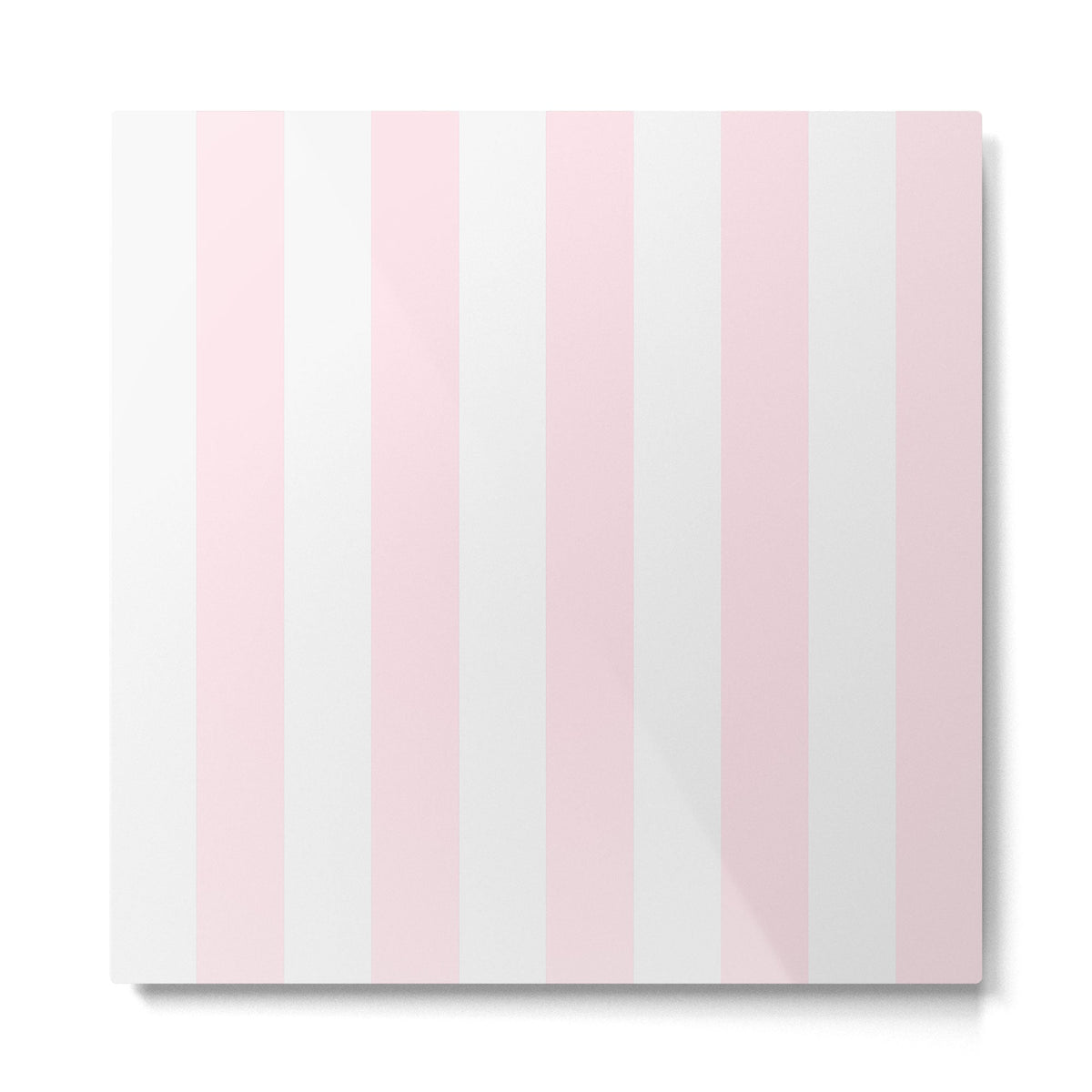Luxury Striped Pastel Pink Metal Print Gallery Image 5