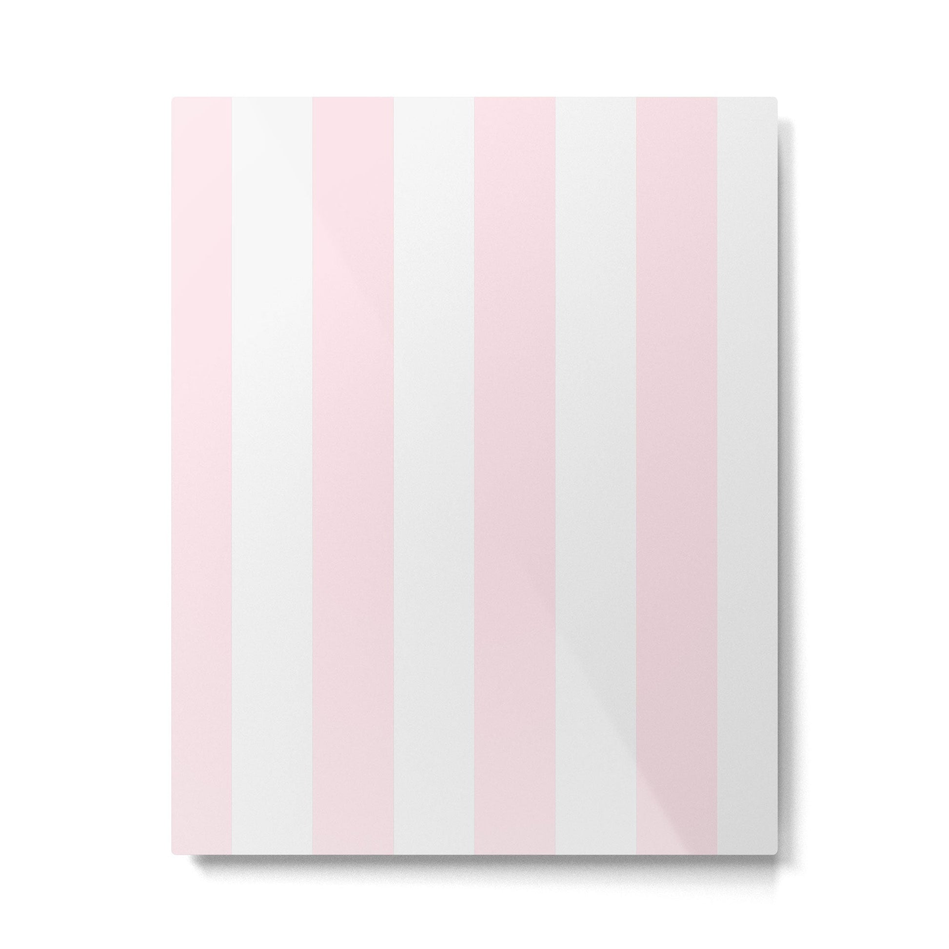Luxury Striped Pastel Pink Metal Print Gallery Image 4