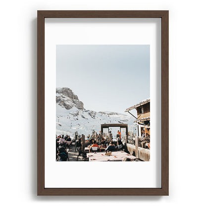 Dolomite Ski Resort | The definition of Mountaintop Après-ski definition | Norther Italy travel prints Framed Art Print Gallery Image 38