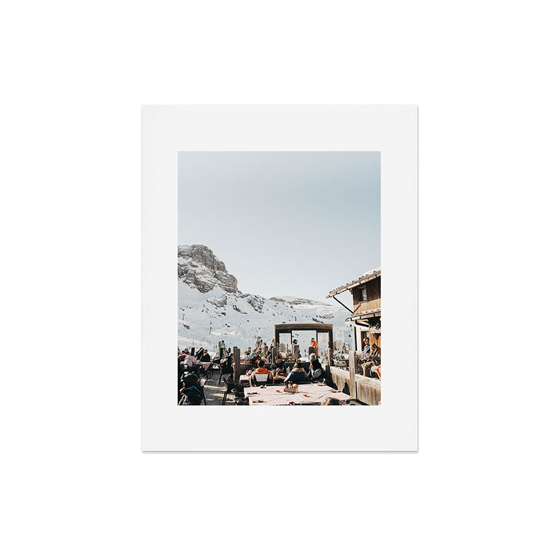Dolomite Ski Resort | The definition of Mountaintop Après-ski definition | Norther Italy travel prints Art Print Gallery Image 3