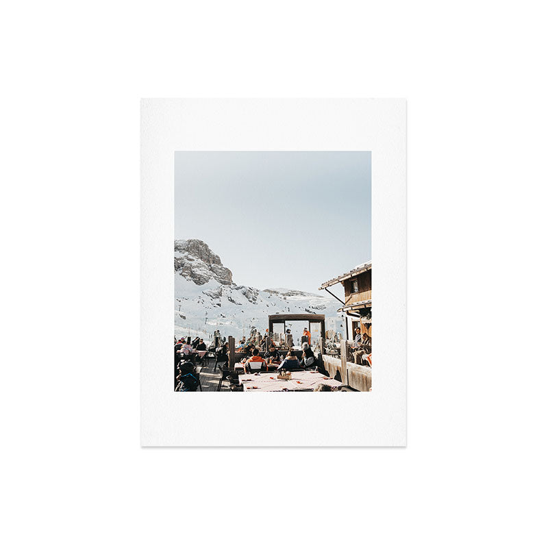 Dolomite Ski Resort | The definition of Mountaintop Après-ski definition | Norther Italy travel prints Art Print Gallery Image 4
