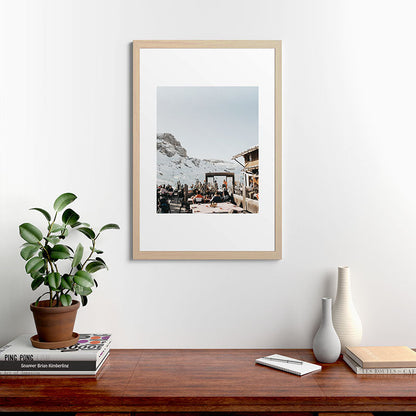 Dolomite Ski Resort | The definition of Mountaintop Après-ski definition | Norther Italy travel prints Framed Art Print Gallery Image 28