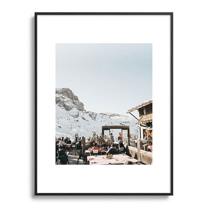 Dolomite Ski Resort | The definition of Mountaintop Après-ski definition | Norther Italy travel prints Framed Art Print Gallery Image 51