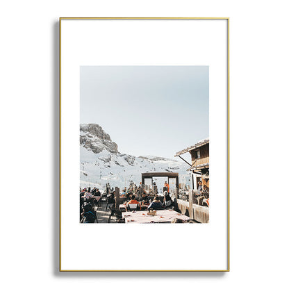 Dolomite Ski Resort | The definition of Mountaintop Après-ski definition | Norther Italy travel prints Framed Art Print Gallery Image 56
