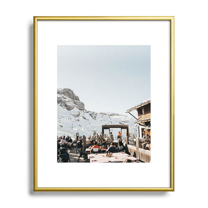 Dolomite Ski Resort | The definition of Mountaintop Après-ski definition | Norther Italy travel prints Framed Art Print Gallery Image 53