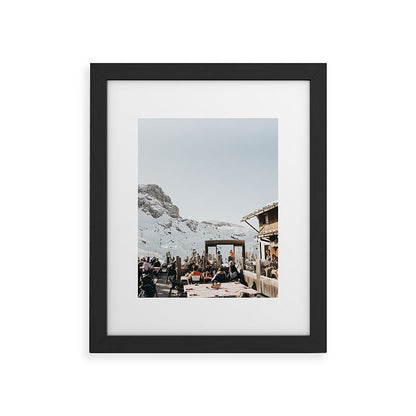 Dolomite Ski Resort | The definition of Mountaintop Après-ski definition | Norther Italy travel prints Framed Art Print Gallery Image 19