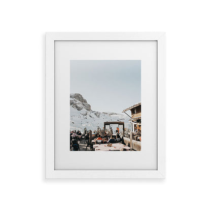 Dolomite Ski Resort | The definition of Mountaintop Après-ski definition | Norther Italy travel prints Framed Art Print Gallery Image 31