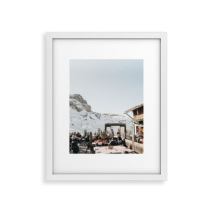 Dolomite Ski Resort | The definition of Mountaintop Après-ski definition | Norther Italy travel prints Framed Art Print Gallery Image 13