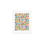 Playful Meadow Cute Animals with Motivational Affirmations - Bright Rainbow Art Print Gallery Image 1