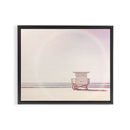 Beach hut Framed Canvas Print Gallery Image 5