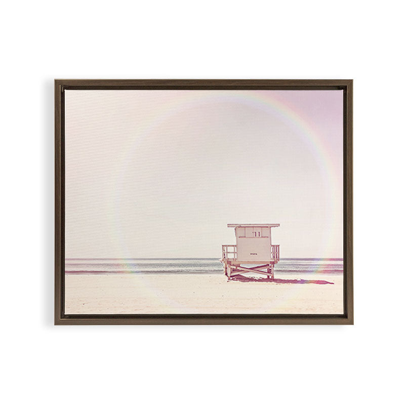 Beach hut Framed Canvas Print Gallery Image 9