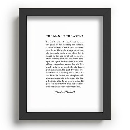 The Man In The Arena Framed Art Print Gallery Image 80