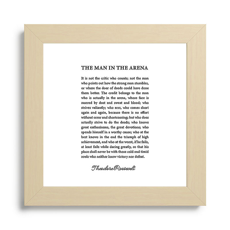 The Man In The Arena Framed Art Print Gallery Image 68