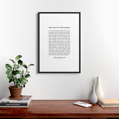The Man In The Arena Framed Art Print Gallery Image 8