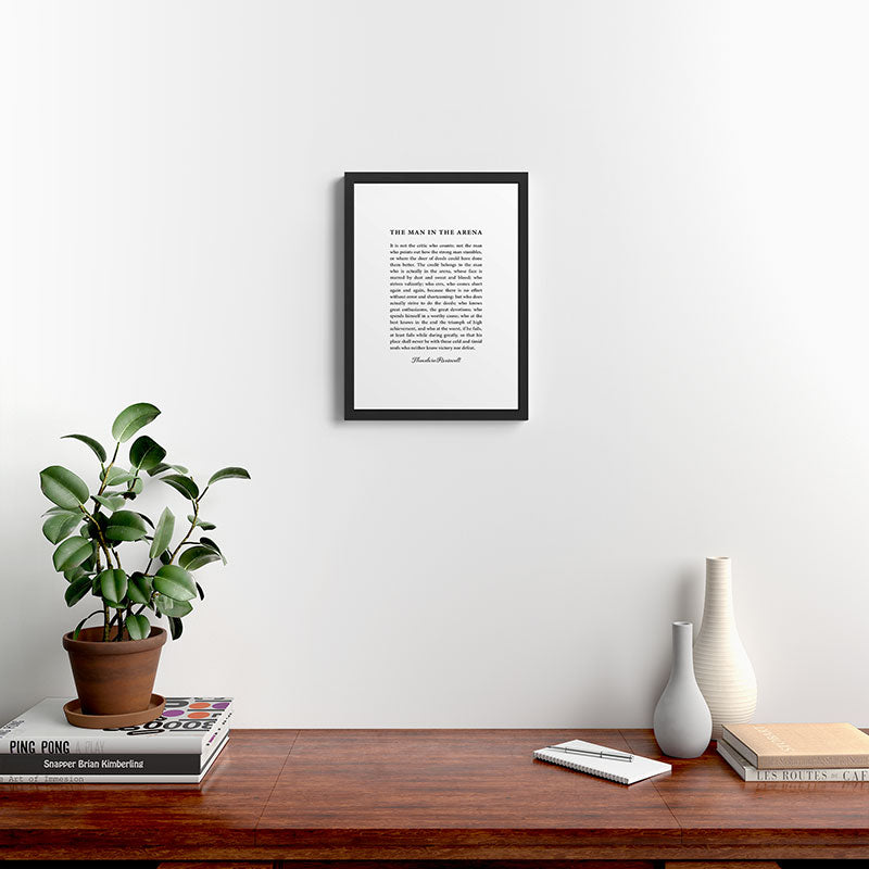 The Man In The Arena Framed Art Print Gallery Image 4