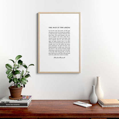 The Man In The Arena Framed Art Print Gallery Image 28