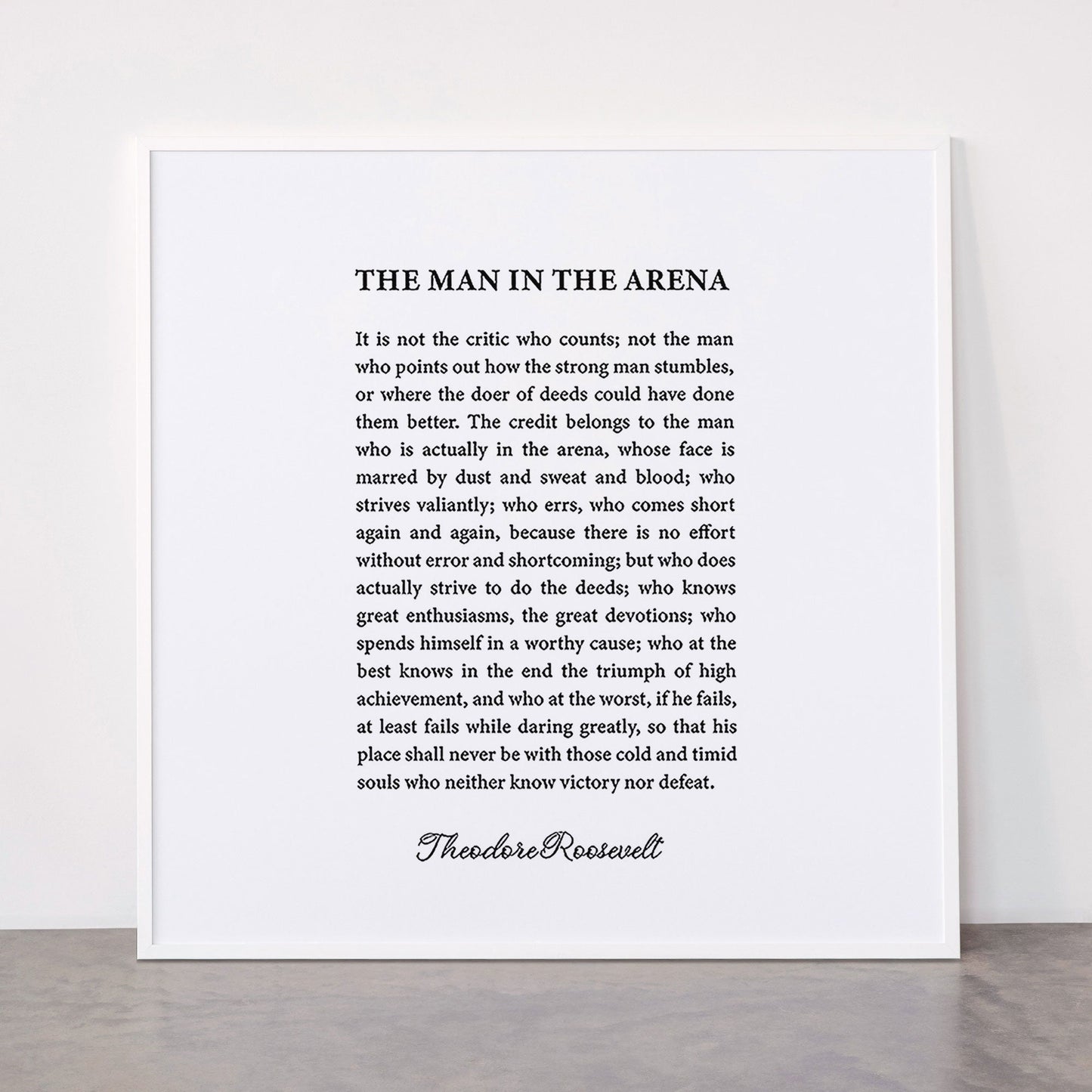 The Man In The Arena Framed Art Print Gallery Image 43
