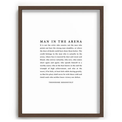 The Man In The Arena, Theodore Roosevelt Framed Art Print Gallery Image 92