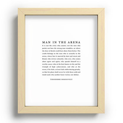 The Man In The Arena, Theodore Roosevelt Framed Art Print Gallery Image 95