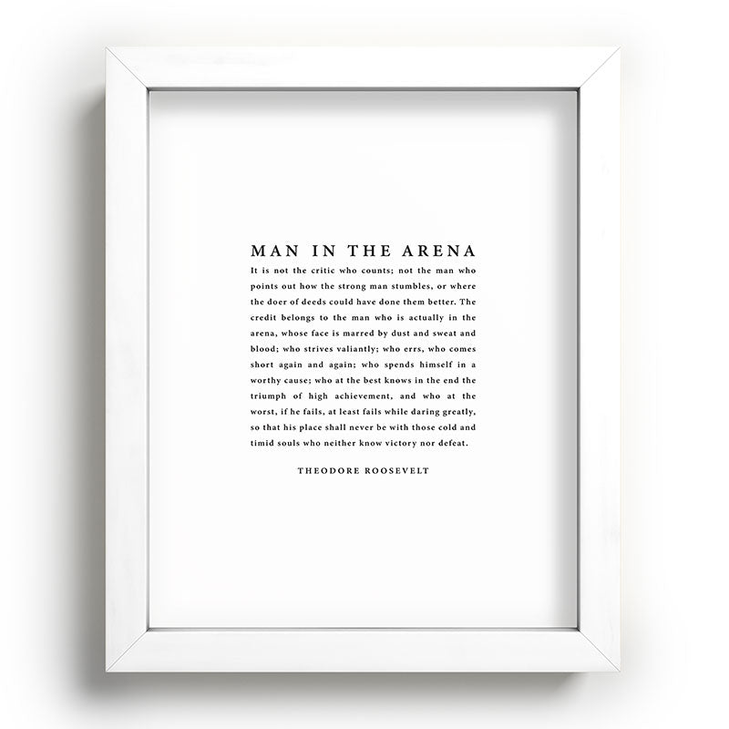 The Man In The Arena, Theodore Roosevelt Framed Art Print Gallery Image 104