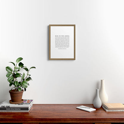 The Man In The Arena, Theodore Roosevelt Framed Art Print Gallery Image 14