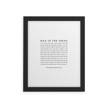 The Man In The Arena, Theodore Roosevelt Framed Art Print Gallery Image 45