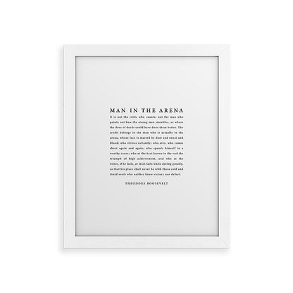 The Man In The Arena, Theodore Roosevelt Framed Art Print Gallery Image 74