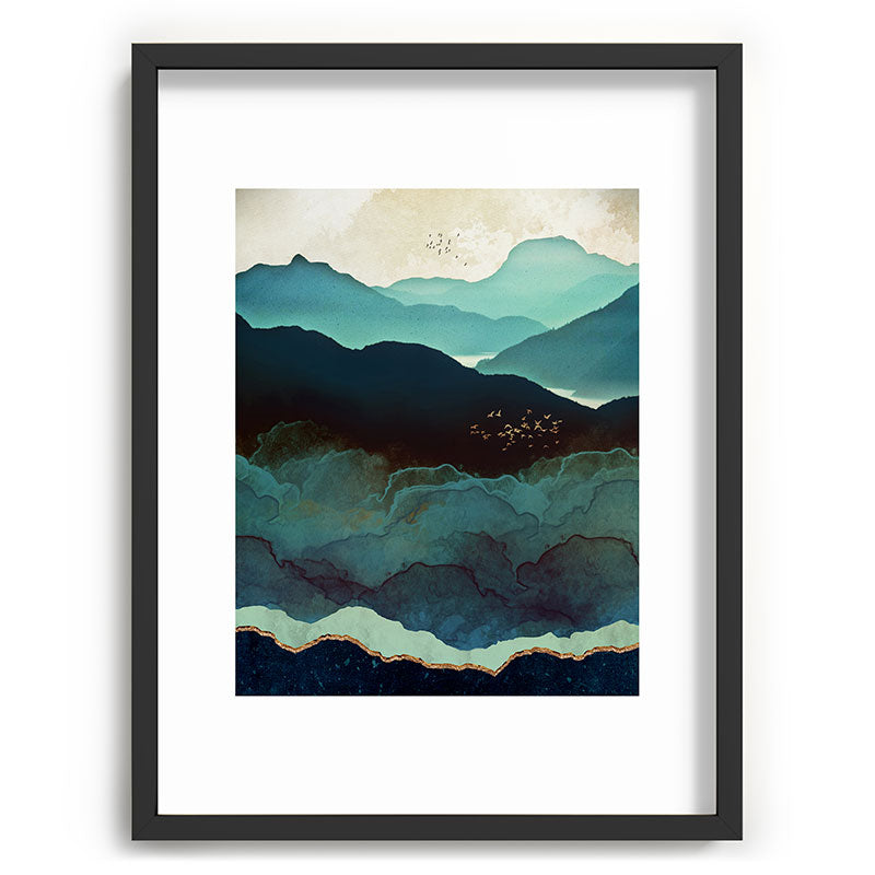 Indigo Mountains Framed Art Print Gallery Image 84