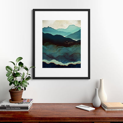Indigo Mountains Framed Art Print Gallery Image 48